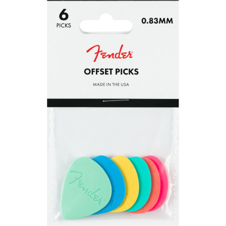 Fender Palhetas Offset, Multicoloridas (6)