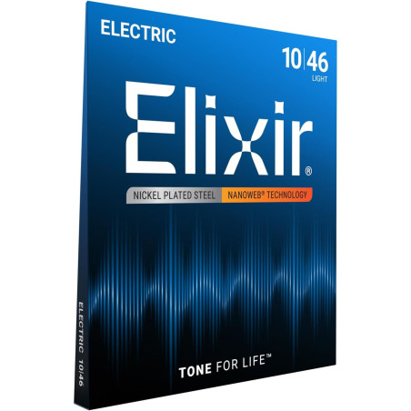 Elixir Cordas Elétricas NANOWEB Aço Niquelado 010-46