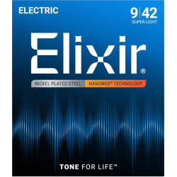 Elixir Cordas Elétricas NANOWEB Aço Niquelado 009-042
