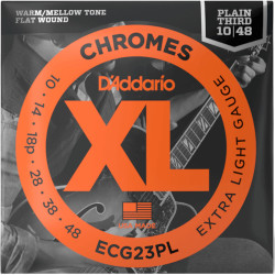 D'Addario ECG23PL Extra Light Plain Third Electric Guitar Strings 10-4