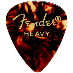 Fender Classic Celluloid Picks 351 Shape, Tortoise, Heavy, 12 Pack