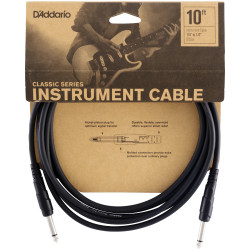 D'Addario Classic Series Instrument Cable - Straight to Straight, 10ft