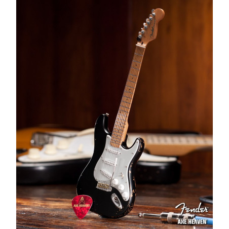 Axe Heaven Guitarra em Miniatura - Fender Vintage Distressed Black Strat