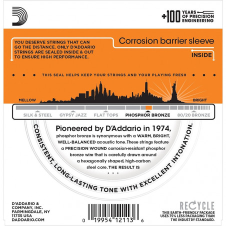D’Addario EJ15 Phosphor Bronze, Extra Light, 10-47