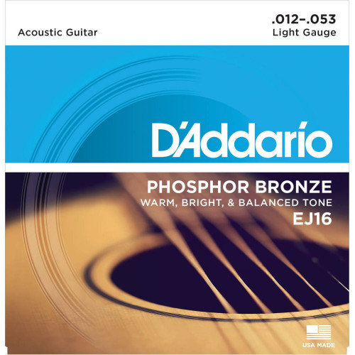 D’Addario EJ16 Phosphor Bronze, Light, 12-53
