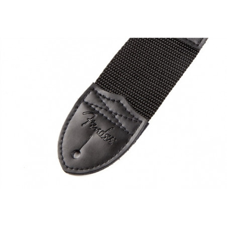 Fender Black Polyester Logo Strap 2''