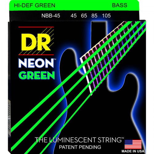 DR Strings Neon Green Medium Bass Strings