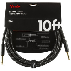 Fender Deluxe Series Instrument Cable 10\', Black Tweed