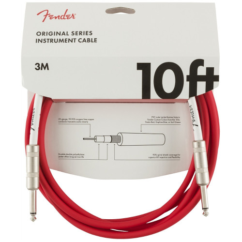 Fender Original Series Instrument Cable 10' - Fiesta Red