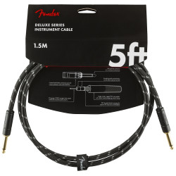 Fender Deluxe Series Instrument Cable 5', Black Tweed