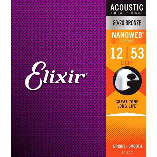 Elixir 012-053 80/20 Bronze Nanoweb Acoustic