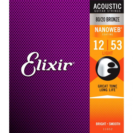 Elixir 012-053 80/20 Bronze Nanoweb Acoustic