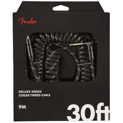Fender Deluxe Series 30\' Coiled Instrument Cable - Tweed