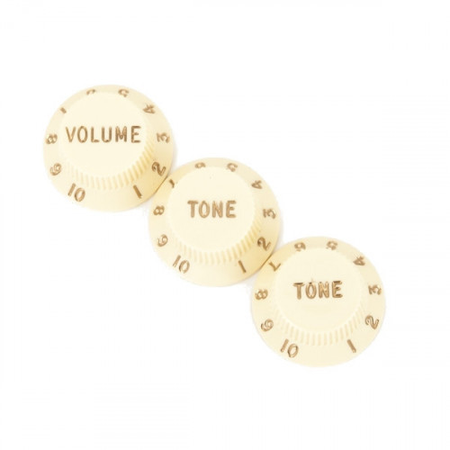 Fender Stratocaster Knobs - Aged White