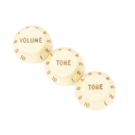 Fender Stratocaster Knobs - Aged White