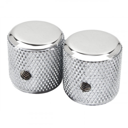 Fender Pure Vintage 60s Telecaster/P Bass Knurled Knobs (2) Chrome/Alu