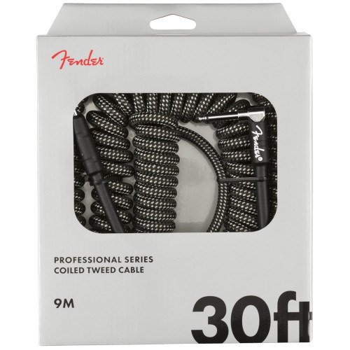 Fender Professional Coil Cable, 30\', Gray Tweed