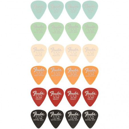 Fender Dura-Tone 351 Picks, 24 Mix