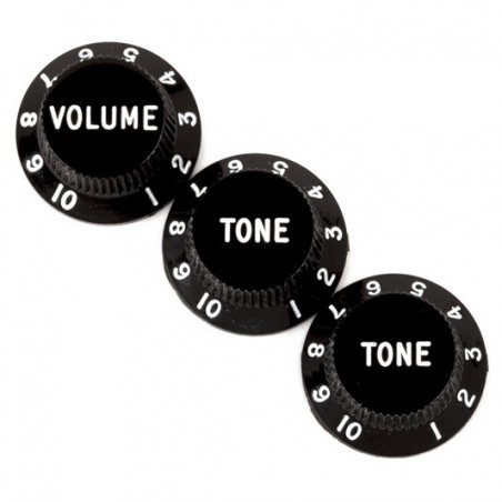 Fender Stratocaster Knobs Black
