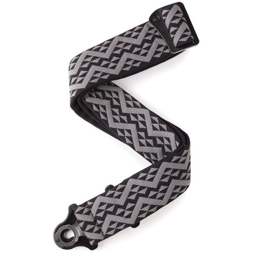D’Addario Auto Lock Guitar Strap - Geometric Black