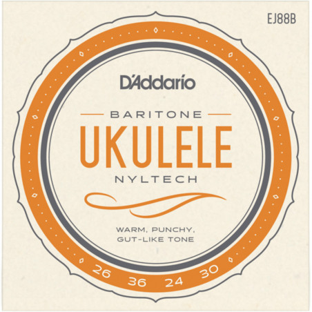 D’Addario EJ88B Nyltech Ukulele, Baritone