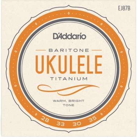 D’Addario EJ87B Titanium Ukulele, Baritone