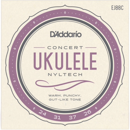 D’Addario EJ88C Nyltech Ukulele, Concert