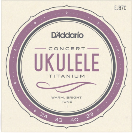D’Addario EJ87C Titanium Ukulele, Concert