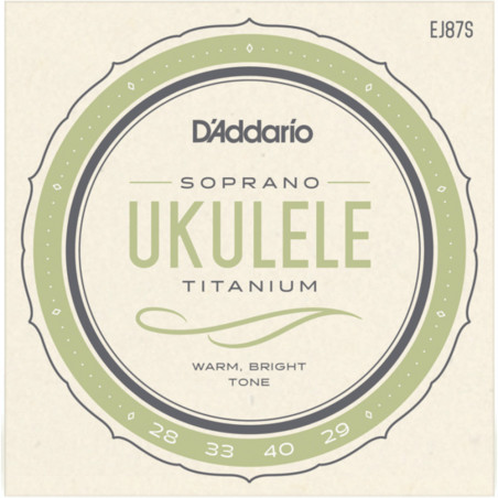 D’Addario EJ87S Titanium Ukulele, Soprano