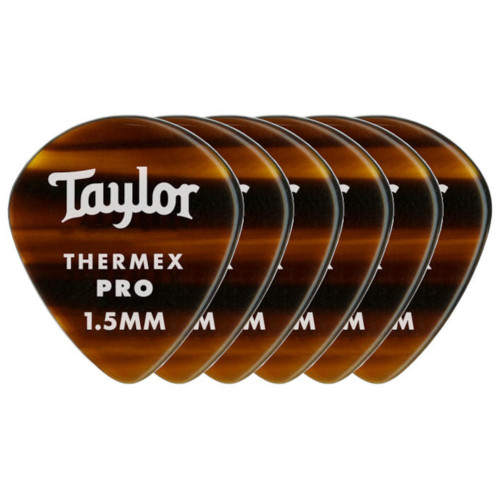 Taylor Premium 651 Thermex Pro Guitar Picks, Tortoise - 1.50mm, 6-Pack