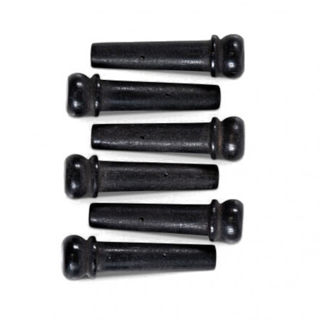 Taylor Bridge Pins - Ebony and Abalone Dots