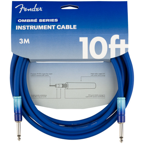 Fender 10ft Ombré Cable, Belair Blue