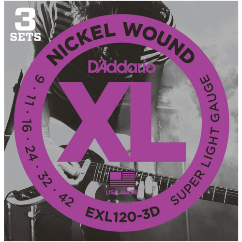 D'Addario EXL120 3 sets