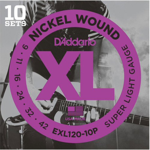 D'Addario EXL120 10 sets