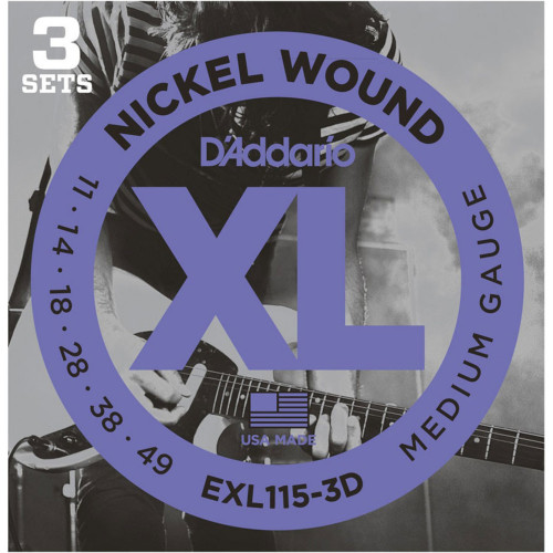 D'Addario EXL115 3 sets