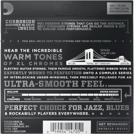 D'Addario Electric Guitar Strings ECG25 Light