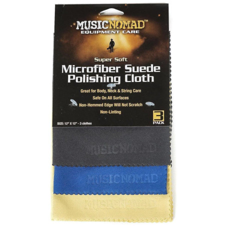 Music Nomad Microfiber Suede Polishing Cloth - 3 Pack