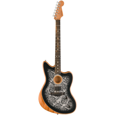 Fender FSR American Acoustasonic Jazzmaster, Black Paisley