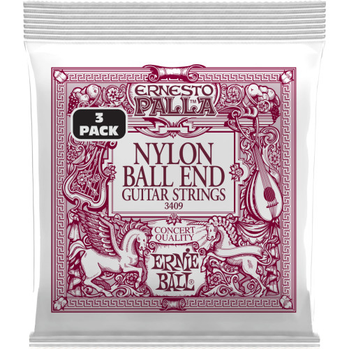 Ernie Ball Ernesto Palla Nylon Strings, Medium Tension, 3-Pack