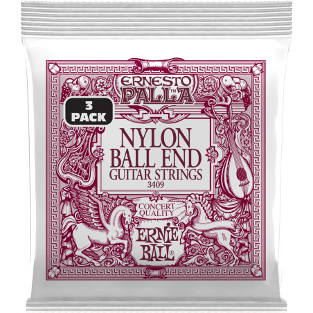 Ernie Ball Ernesto Palla Nylon Strings, Medium Tension, 3-Pack