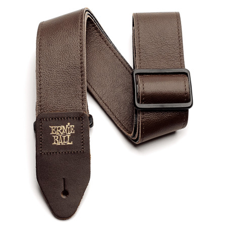 Ernie Ball Italian Leather Guitar Strap - Brown