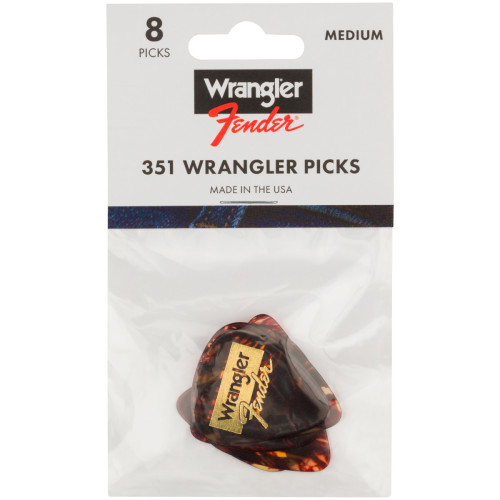 Fender Wrangler Picks, 351, Tortoiseshell, (8)