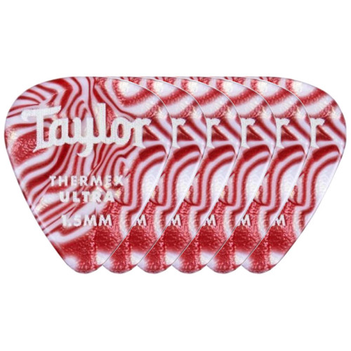Taylor Premium 351 Thermex Ultra Guitar Picks, Ruby Swirl - 1.50mm, 6