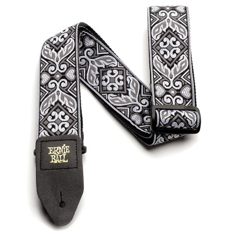 Ernie Ball Classic Jacquard Guitar/Bass Strap - Tribal Silver
