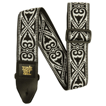Ernie Ball Classic Jacquard Guitar/Bass Strap - Black Heart
