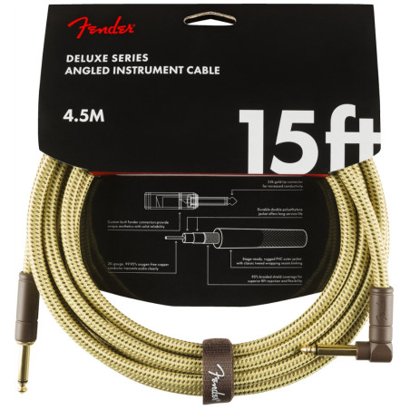 Fender Deluxe Series Instrument Cable 15\' - Tweed