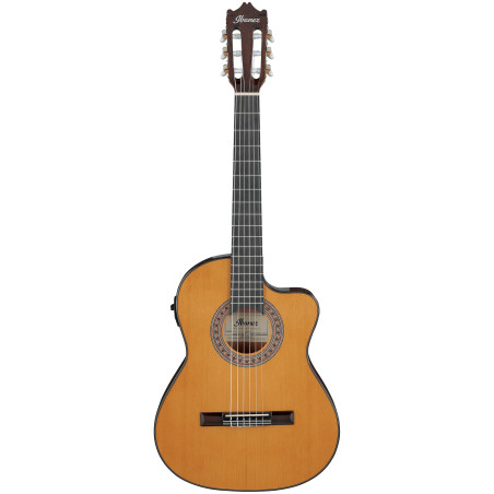 Ibanez 3/4 Thinline Cutaway Classical Guitar, Amber High Gloss
