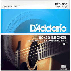 D'Addario EJ11 Regular Light Acoustic Guitar Strings 12-53