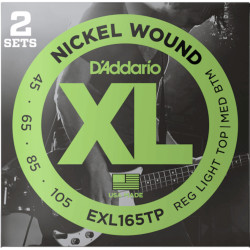 D'Addario EXL165 2-Pack Long Scale Bass Strings 45-105