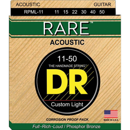 DR Strings Rare Custom Light Acoustic Guitar Strings